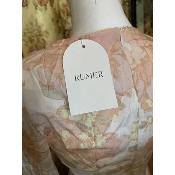 NWT! Rumer Isola Mini Floral Long Sleeve Wrap Dress XS - Picture 4 of 6